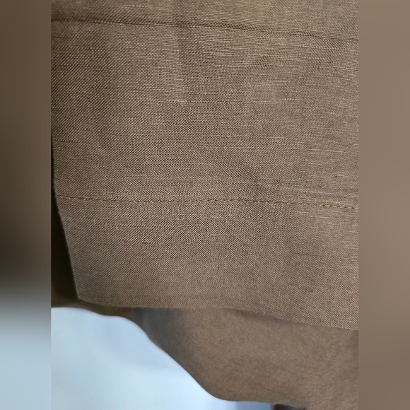 LOFT Wide Leg Brown Pants Trousers Linen High Waist Size 10 M - Picture 9 of 13
